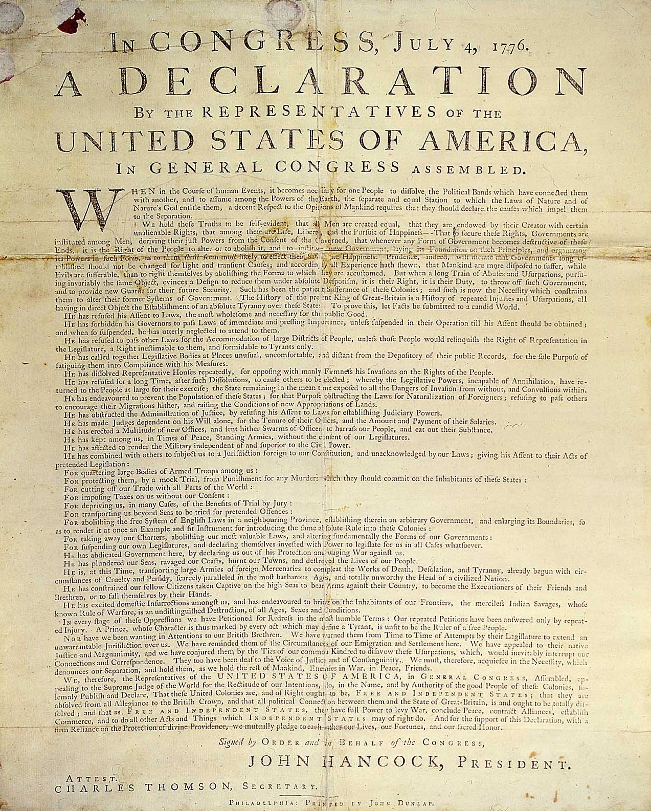 the declaration of independence